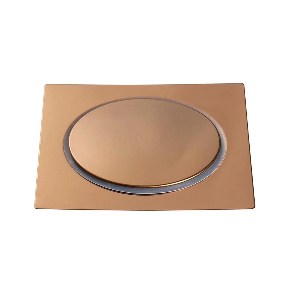 Ralo Click Up Para Chão 15 Cm Inox Pingoo.casa - Dourado Rose