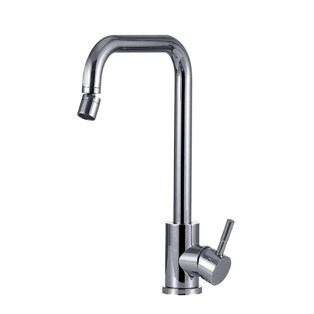 Torneira Para Cozinha Misturador Monocomando Em Aço Inox 304 Potengí Pingoo.casa - Prata