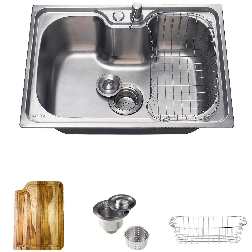 Cuba Para Cozinha Gourmet Pia Aço Inox 304 Com Acessórios E Tábua De Corte Borari Pingoo.casa