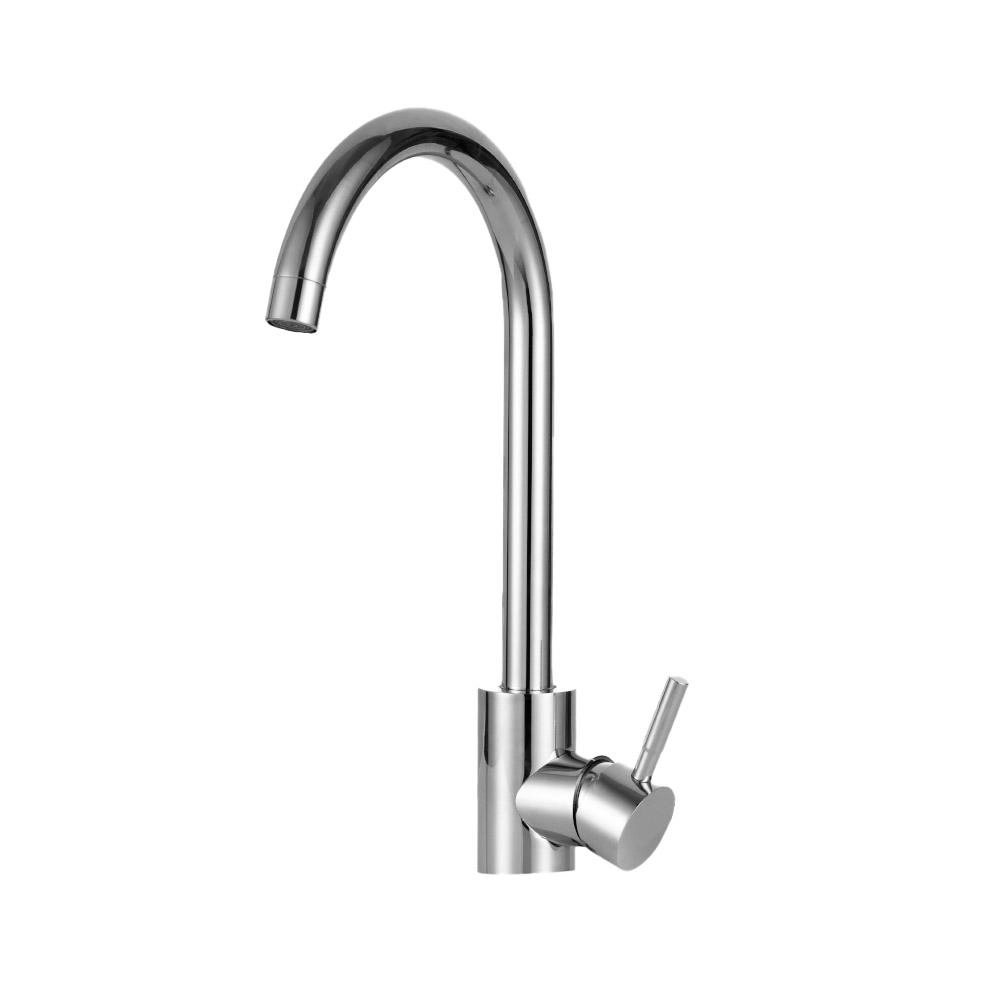 Torneira Para Cozinha Misturador Monocomando Em Aço Inox 304 Cromado Tocantins Pingoo.casa - Prata