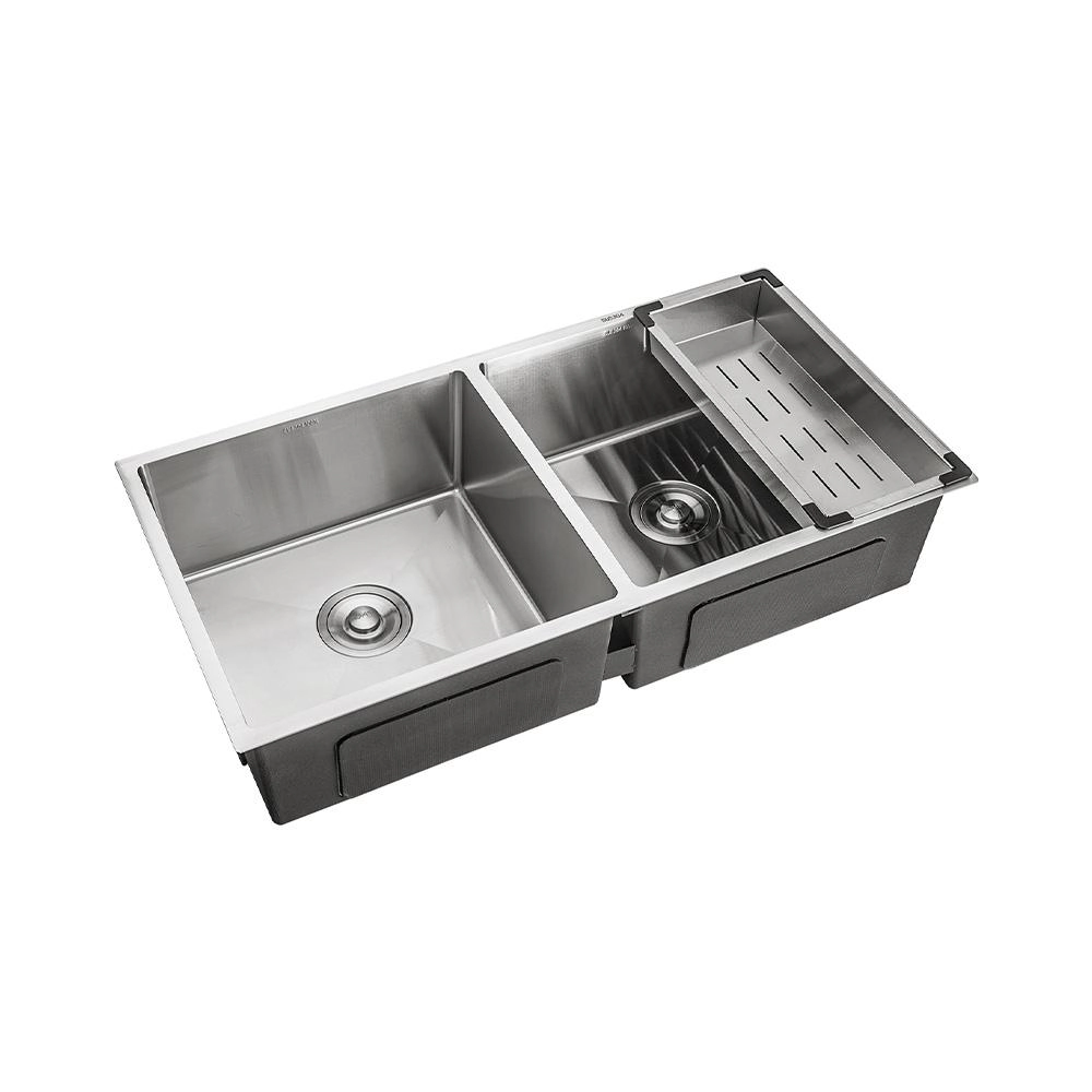 Cuba Dupla Para Cozinha Gourmet Aço Inox 304 Tukano 86x44 Cm Pingoo.casa - Prata