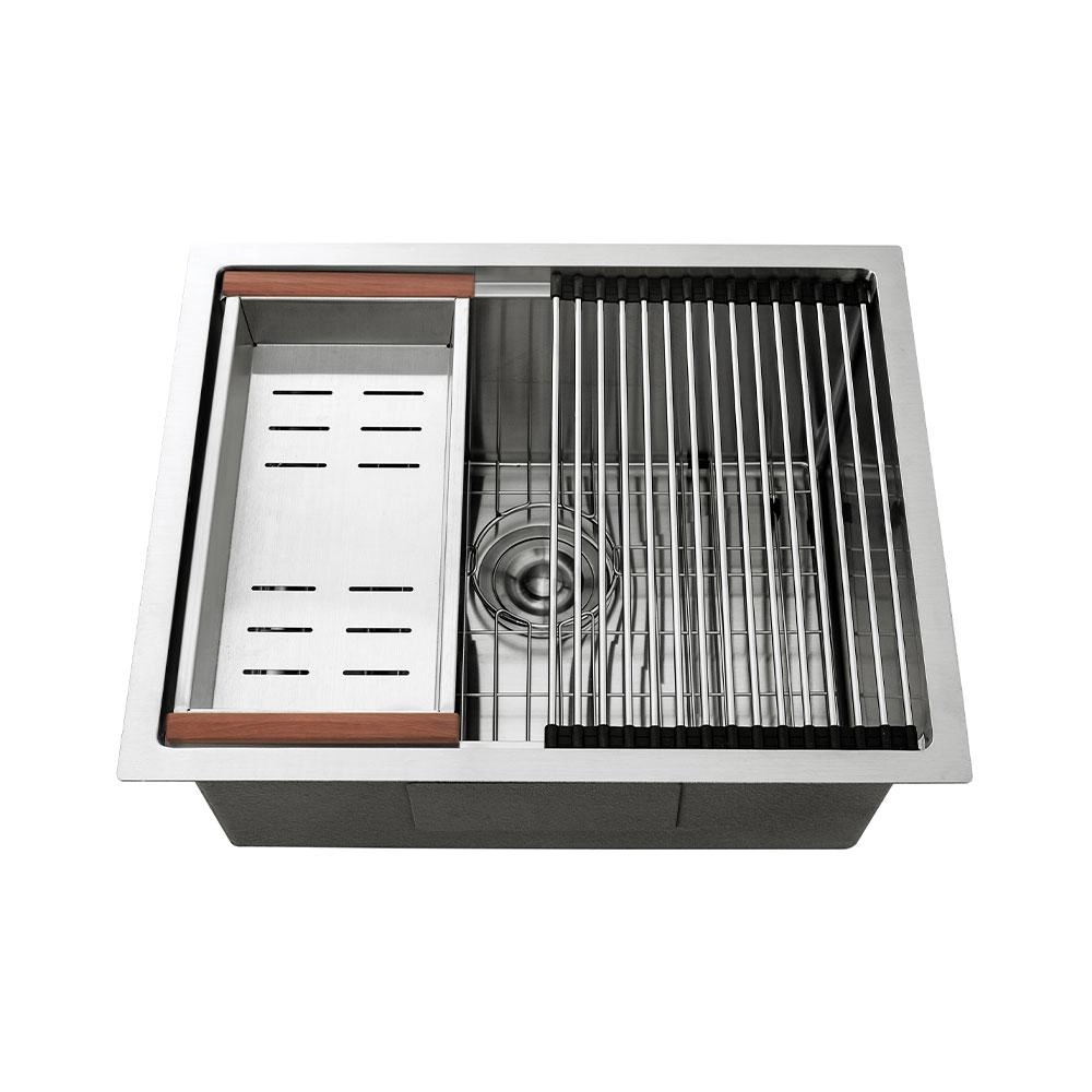 Cuba Para Cozinha Gourmet Aço Inox 304 Workstation Com Acessórios Aruá 58x48 Cm Pingoo.casa - Prata