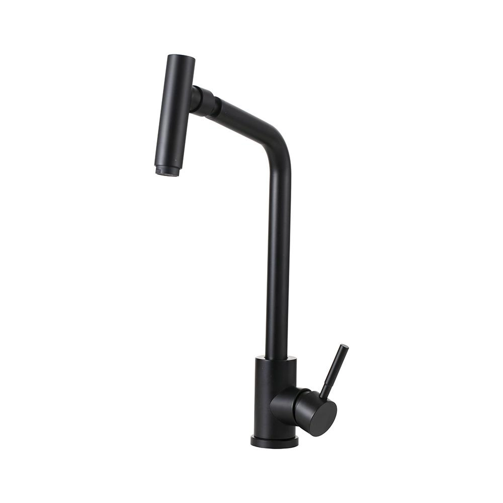 Torneira Para Cozinha Gourmet Misturador Monocomando Aço Inox 304 Utinga Pingoo.casa - Preto