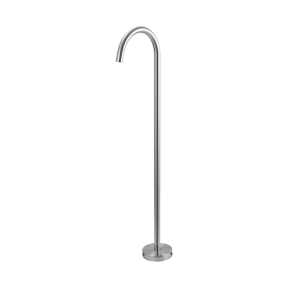 Misturador De Piso Para Banheiro Inox Timonha Pingoo.casa - Prata Escovado