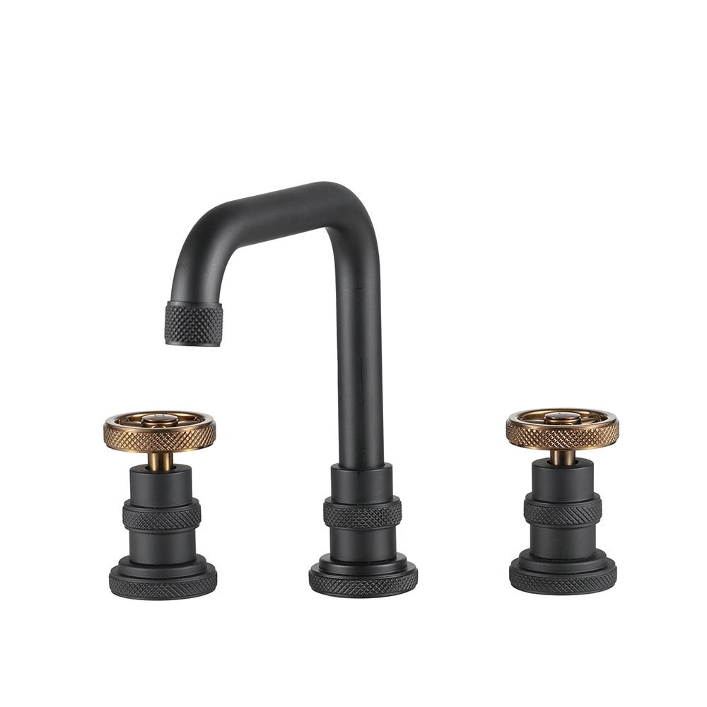 Torneira Para Banheiro Misturador Duplo Comando Jatobá Pingoo.casa - Preto E Rose