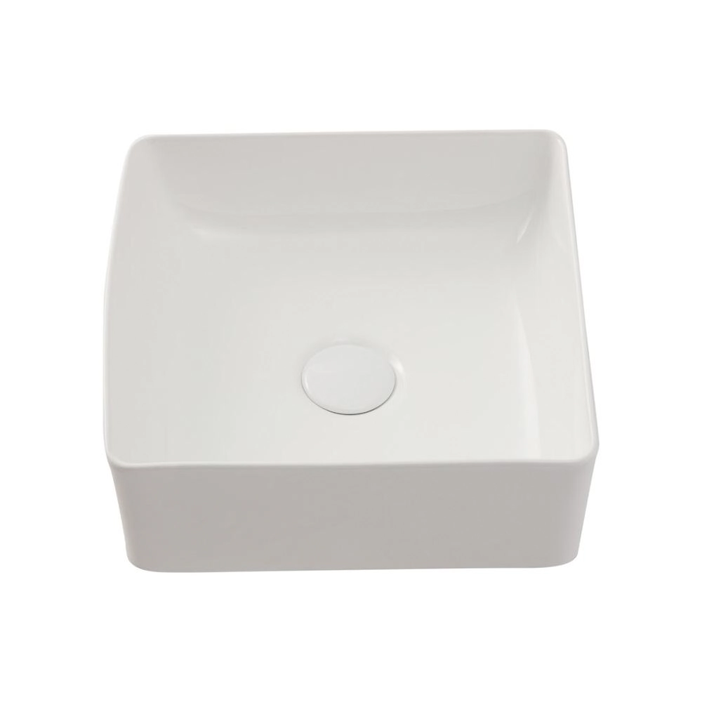 Cuba De Apoio Para Banheiro Quadrada Slim Louça Cerâmica 31 Cm Crisoprásio Pingoo.casa - Branco