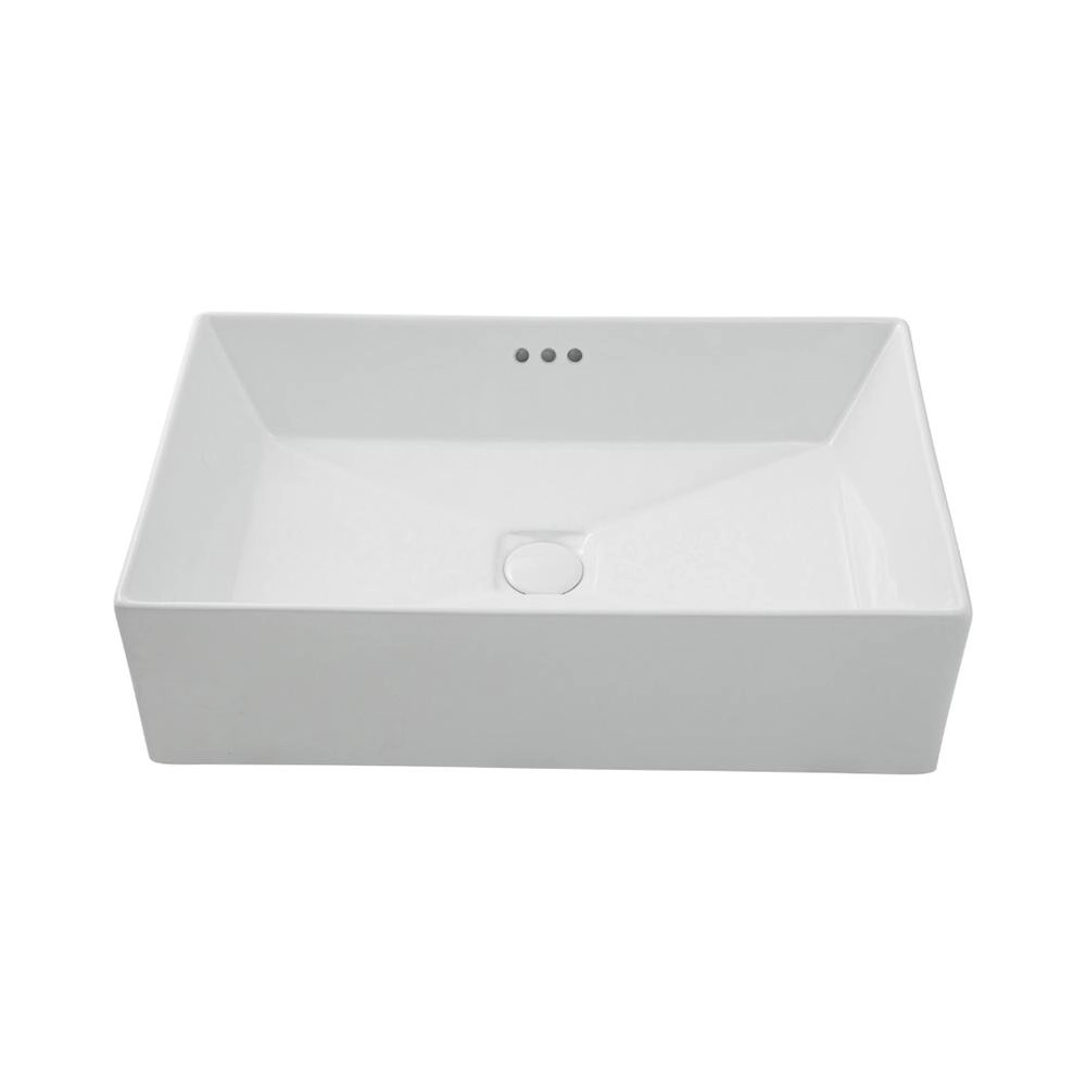Cuba De Apoio Para Banheiro Retangular Slim Louça Cerâmica 60 Cm Lolita Pingoo.casa - Branco
