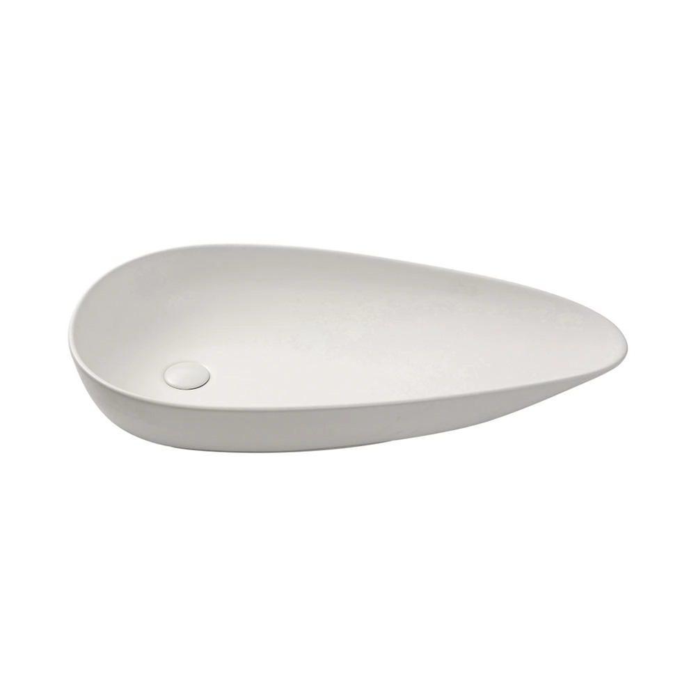 Cuba De Apoio Para Banheiro Gota Slim Louça Cerâmica 76,5 Cm Pingoo.casa - Branco Fosco
