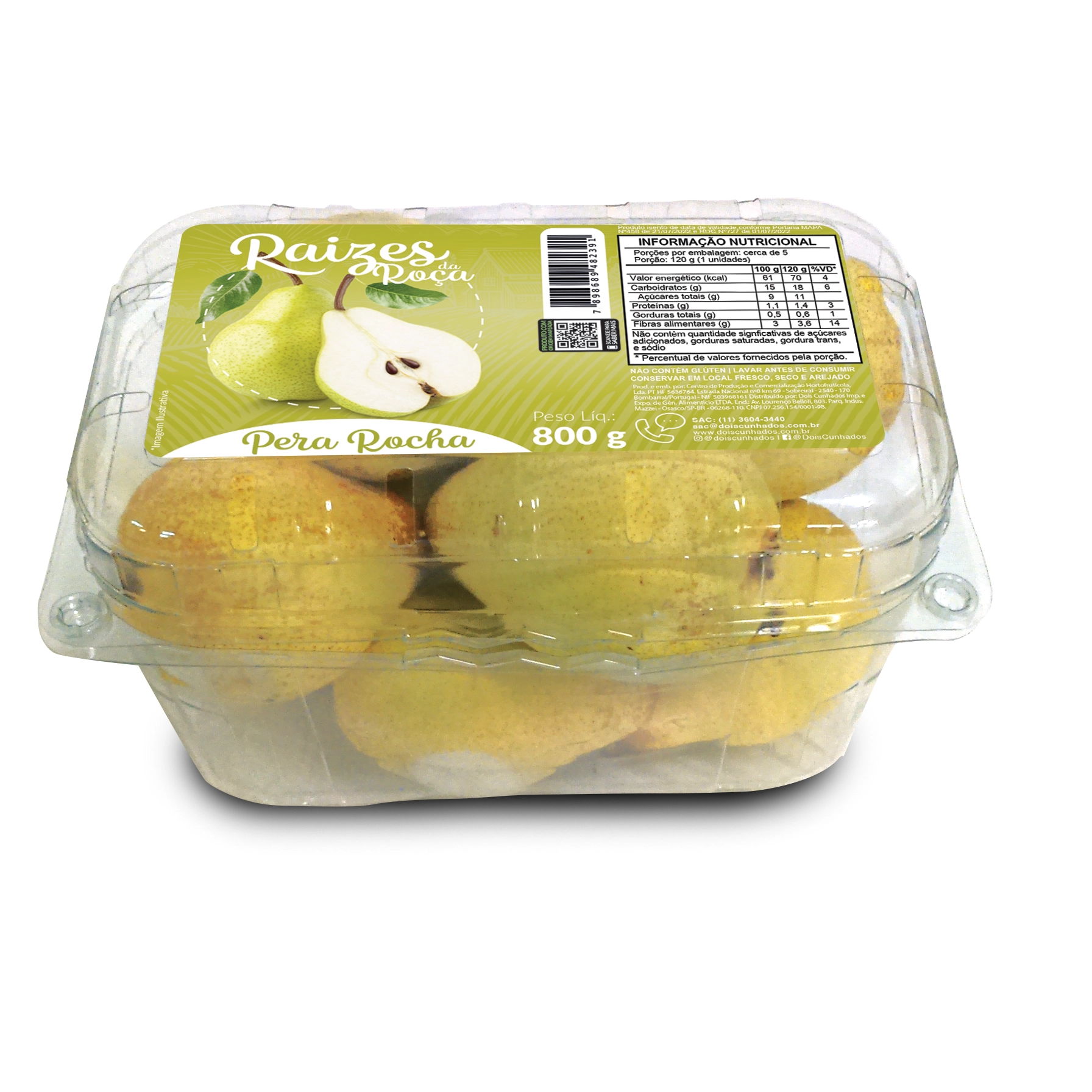 Pera Rocha Raizes Da Roca 800g