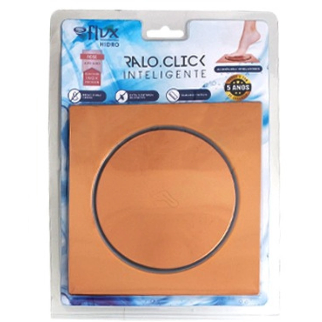Ralo Click Quadrado 15x15cm Rose