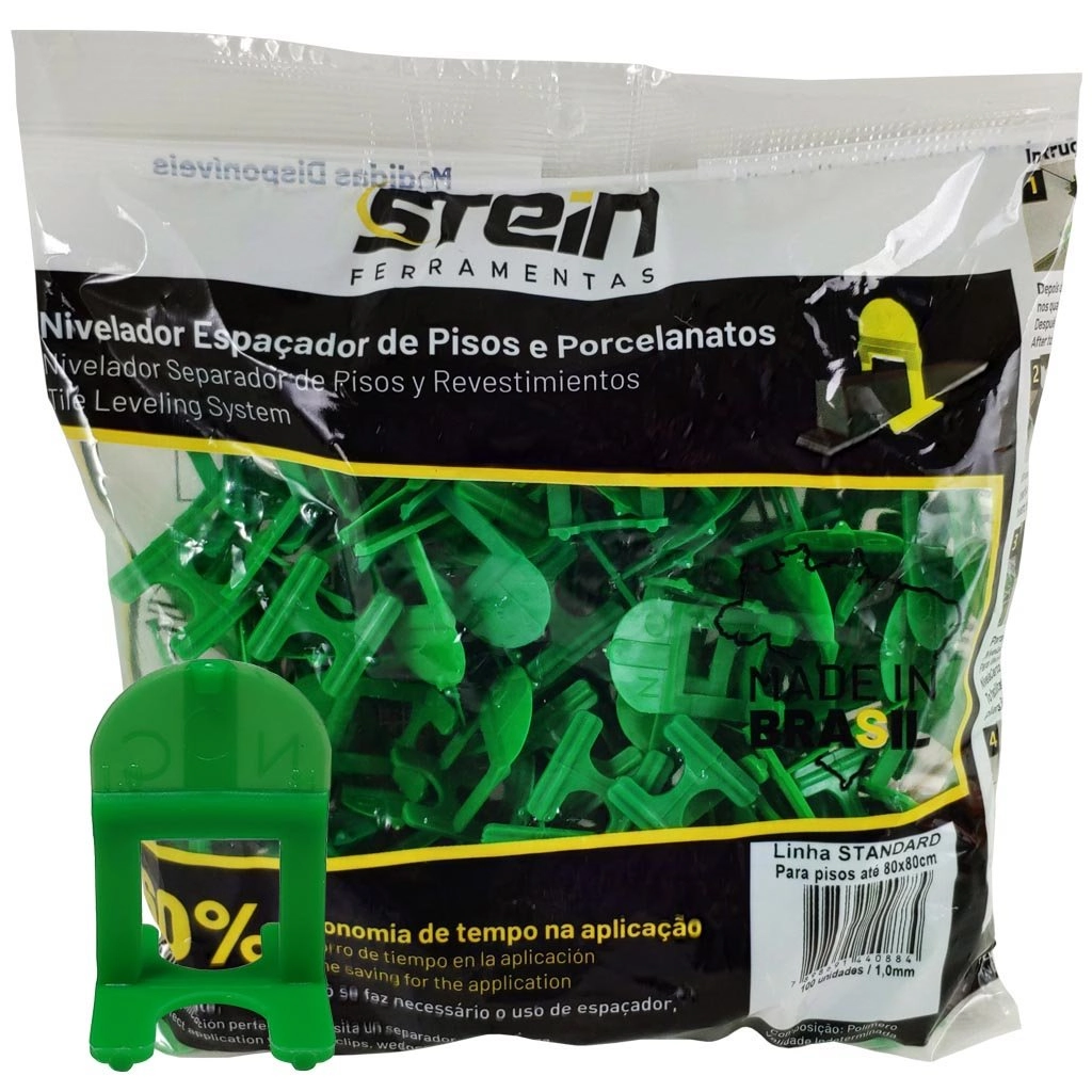 Espaçador Nivelador De Pisos E Porcelanatos Stein 1,0mm 100 Peças