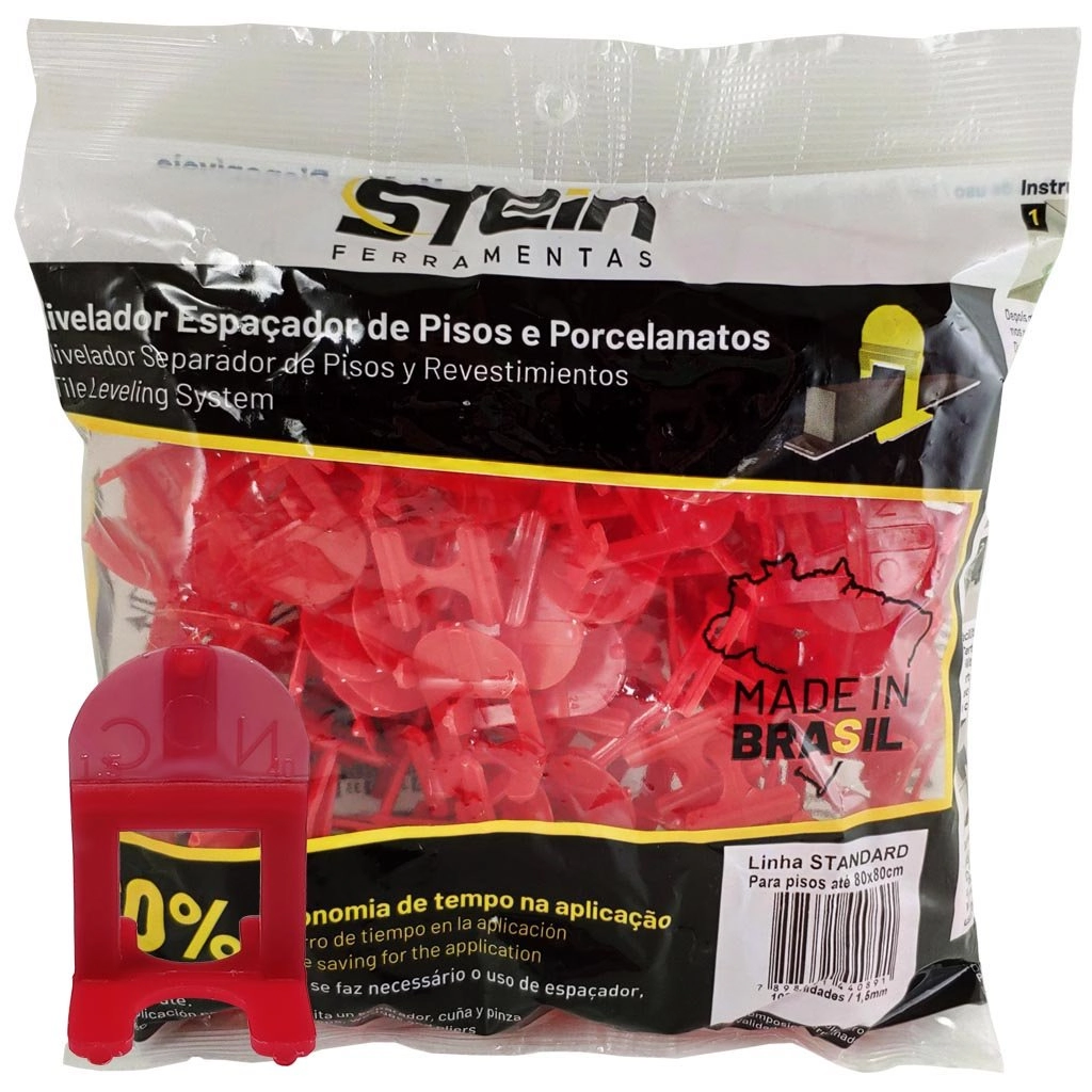 Espaçador Nivelador De Pisos E Porcelanatos Stein 1,5mm 100 Peças