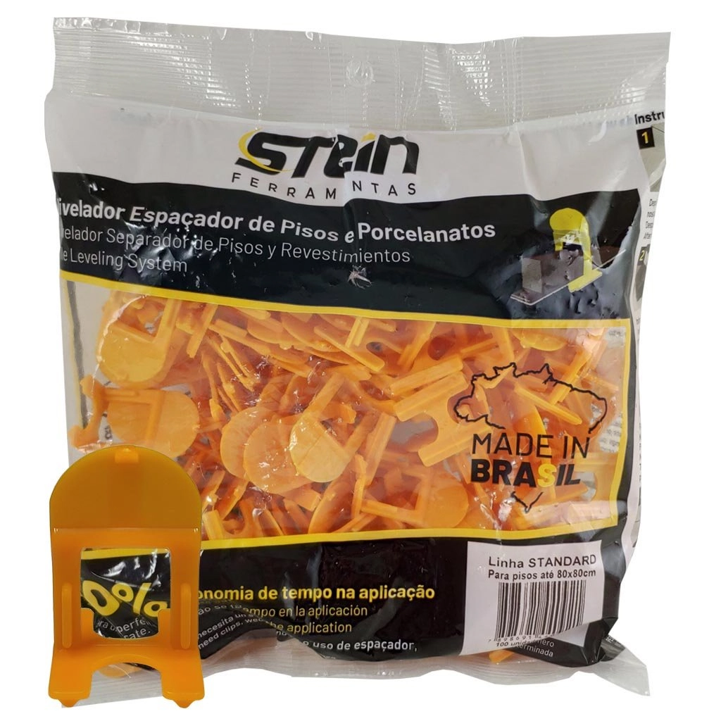 Espaçador Nivelador De Pisos E Porcelanatos Stein - 4,0mm 100 Peças