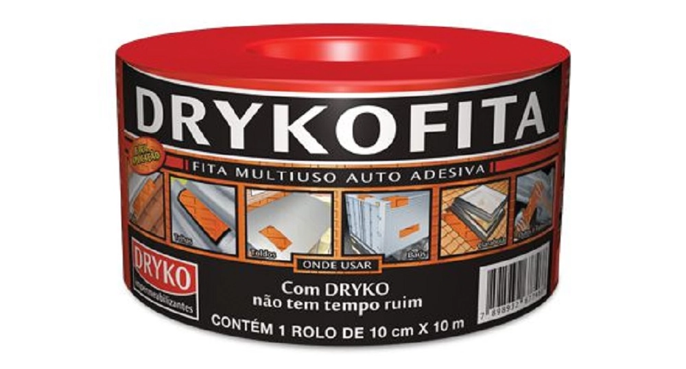 Fita Adesiva Aluminizada Terracota 10cm X 10m Rolo Dryko