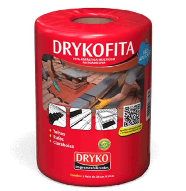 Fita Adesiva Aluminizada Terracota 20cm X 10m Rolo Dryko