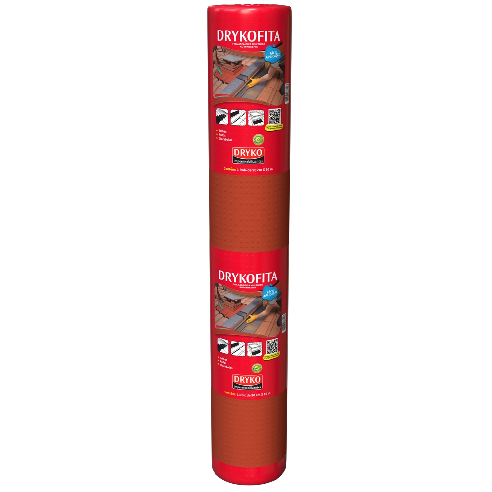 Manta Fita Asfáltica Autoadesiva Terracota Dryko 900mmx10m