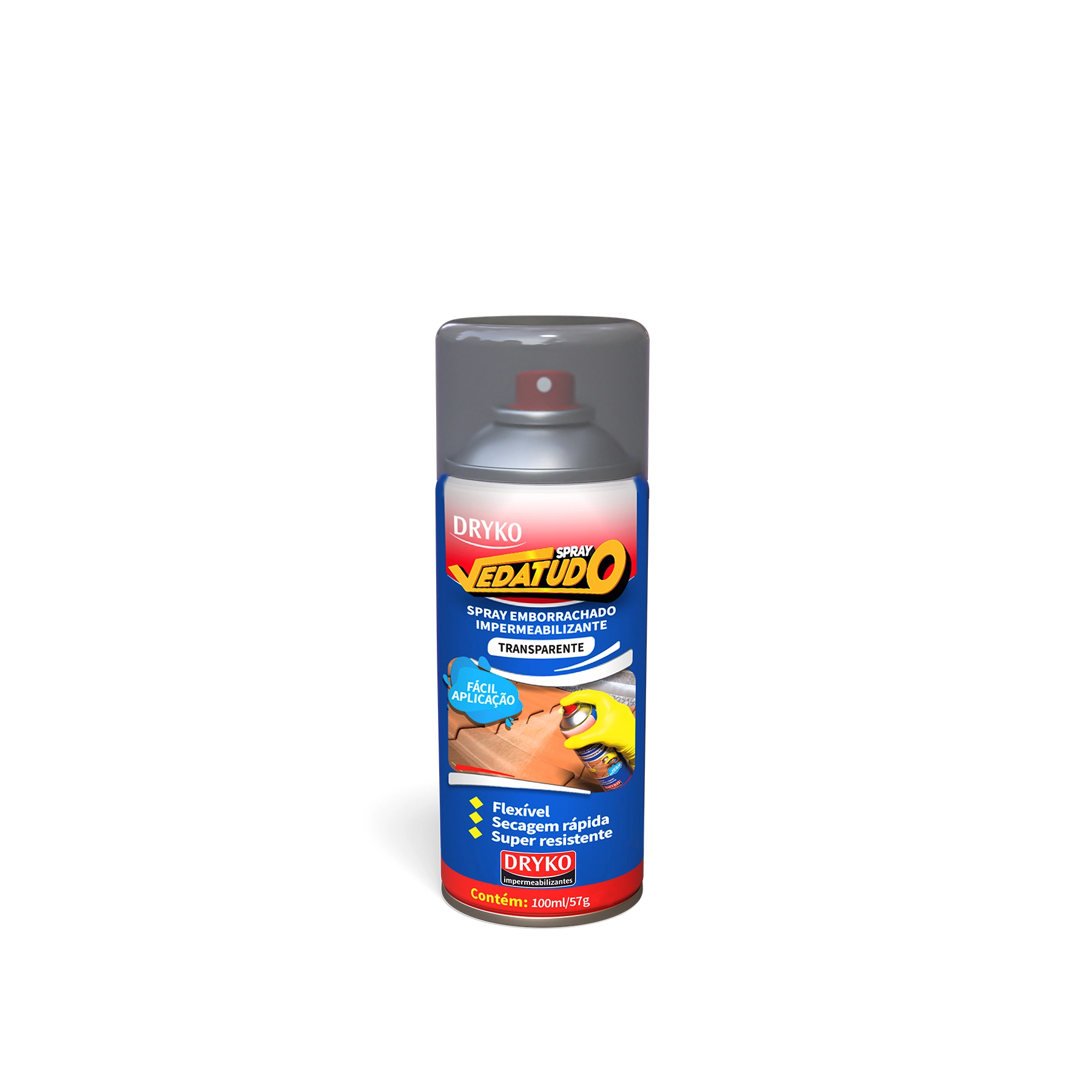 Manta Líquida Impermeabilizante Emborrachada Dryko Vedatudo Spray 100ml Incolor