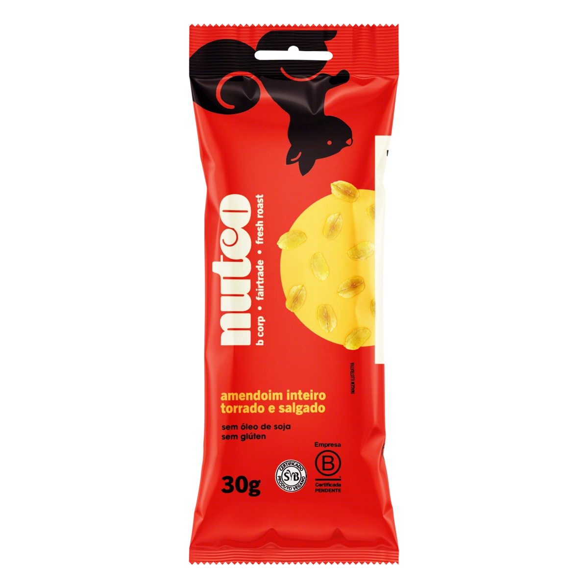 Amendoim Torrado Salgado Sem Pele Nutco Pacote 30g