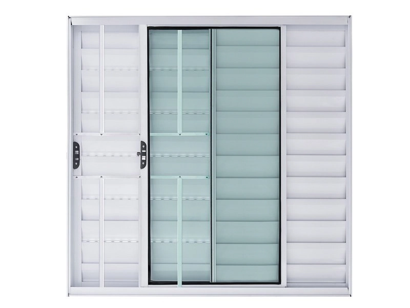 Veneziana 3 Folhas De Correr C/grade - Alumínio Branco 1,20 X 1,50m