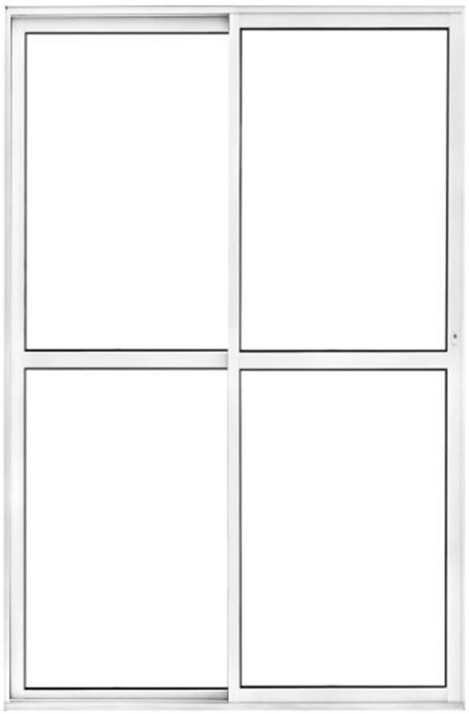 Porta Balcao L25 2 Folhas 2,10 X 1,20 Alumínio Branco
