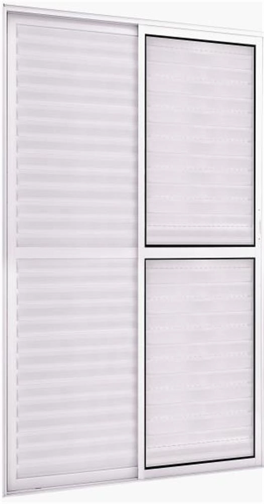 Porta Balcao L25 3 Folhas 2,10 X 1,20 Alumínio Branco