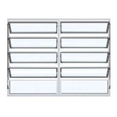 Basculante Duplo 0,60 X 1,20 Alumínio Branco