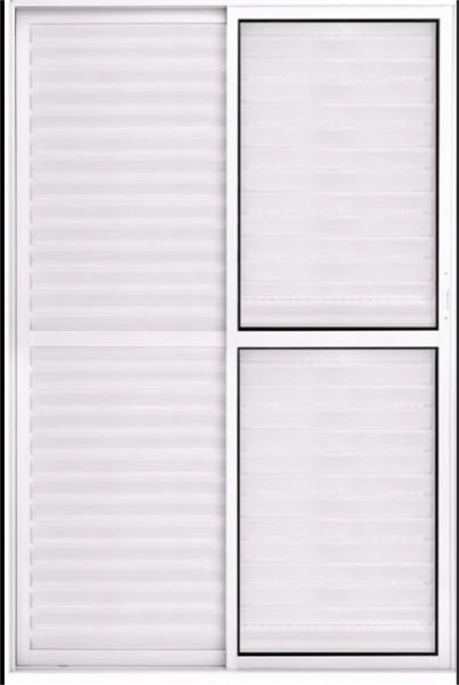 Porta Balcao L25 3 Folhas 2,10 X 1,50 Alumínio Branco