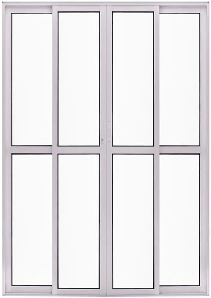 Porta Balcao L25 4 Folhas 2,10 X 2,00 Alumínio Branco