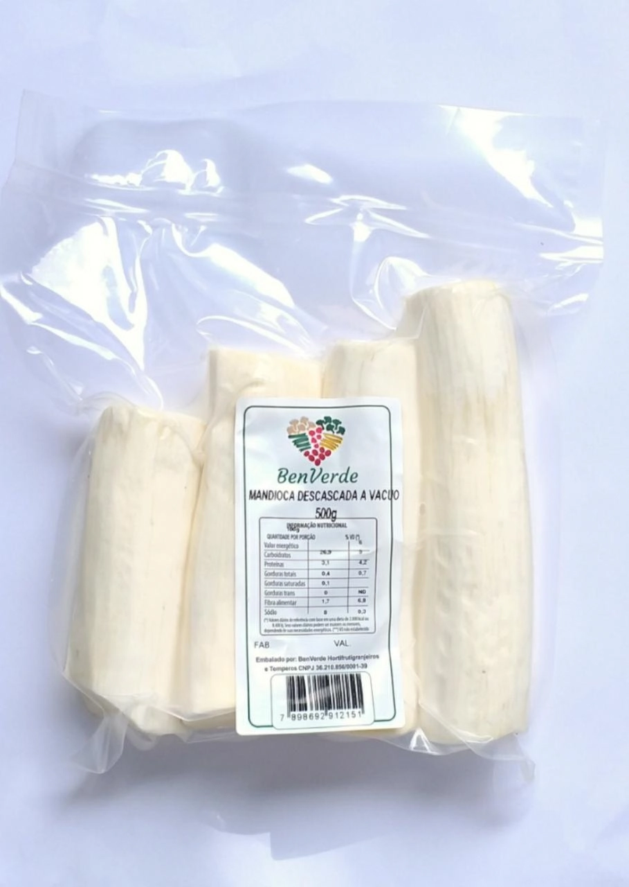 Mandioca Benverde Descascadas Vacuo 500g