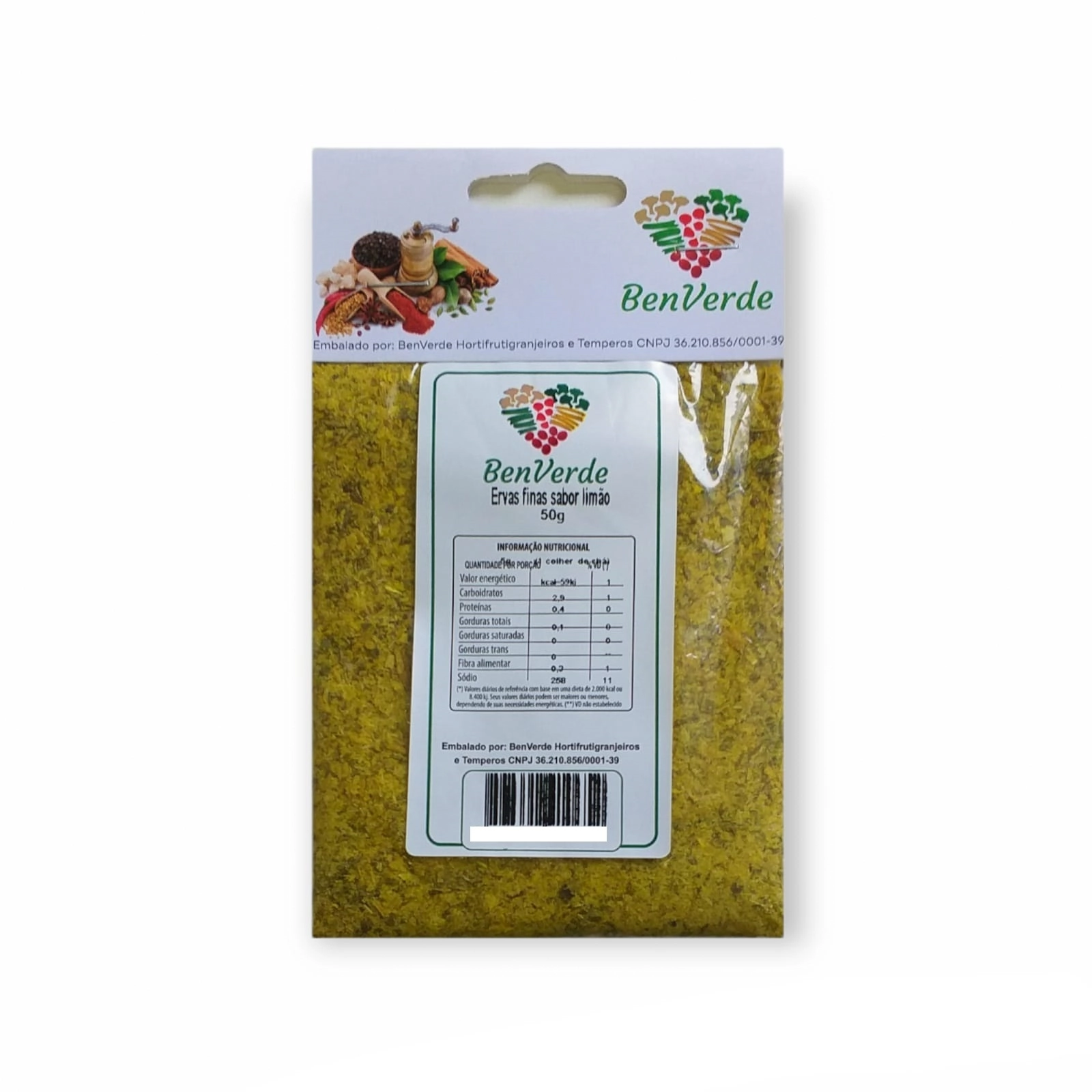Erva Finas Benverde Sabor Limao 50g