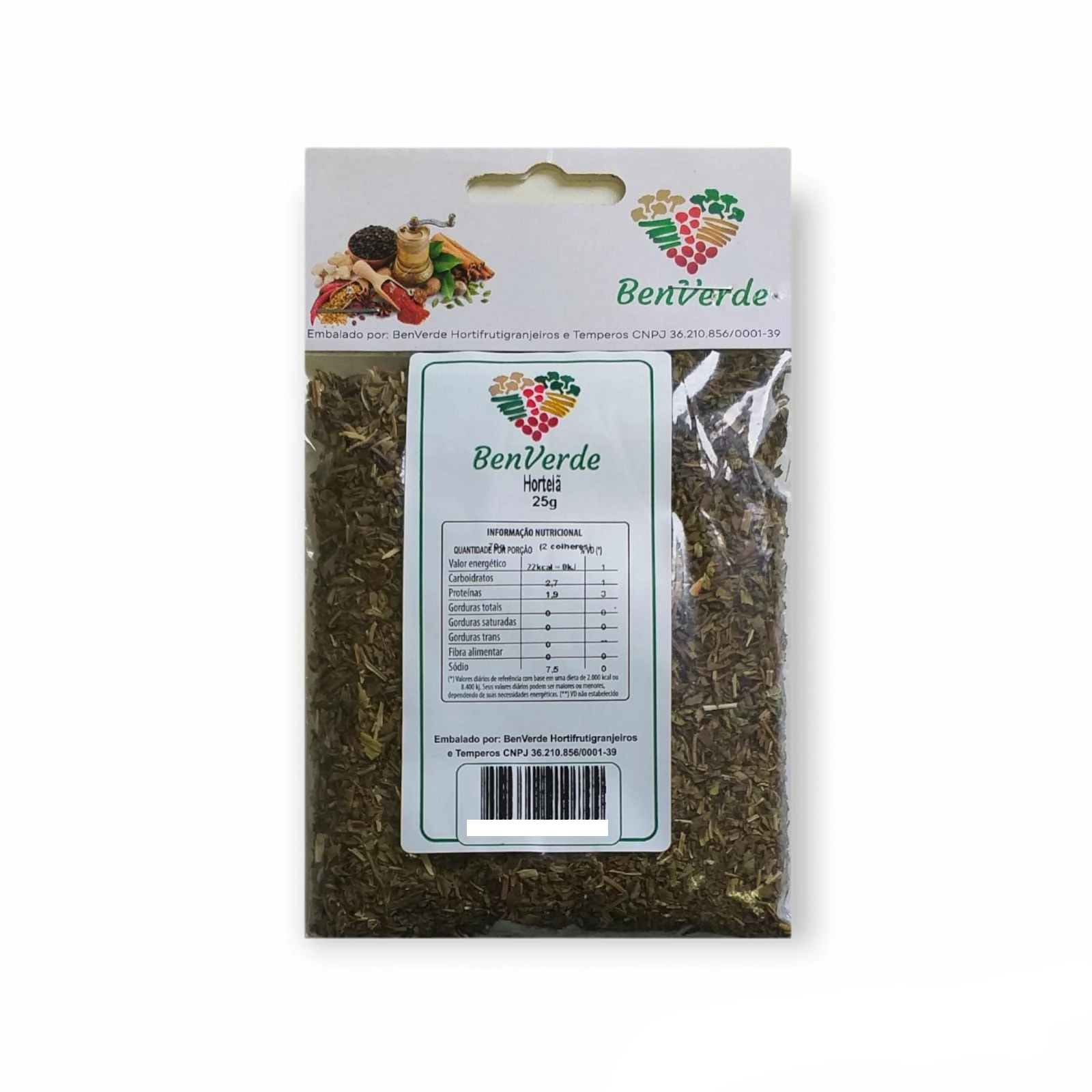 Hortela Benverde Flocos 25g