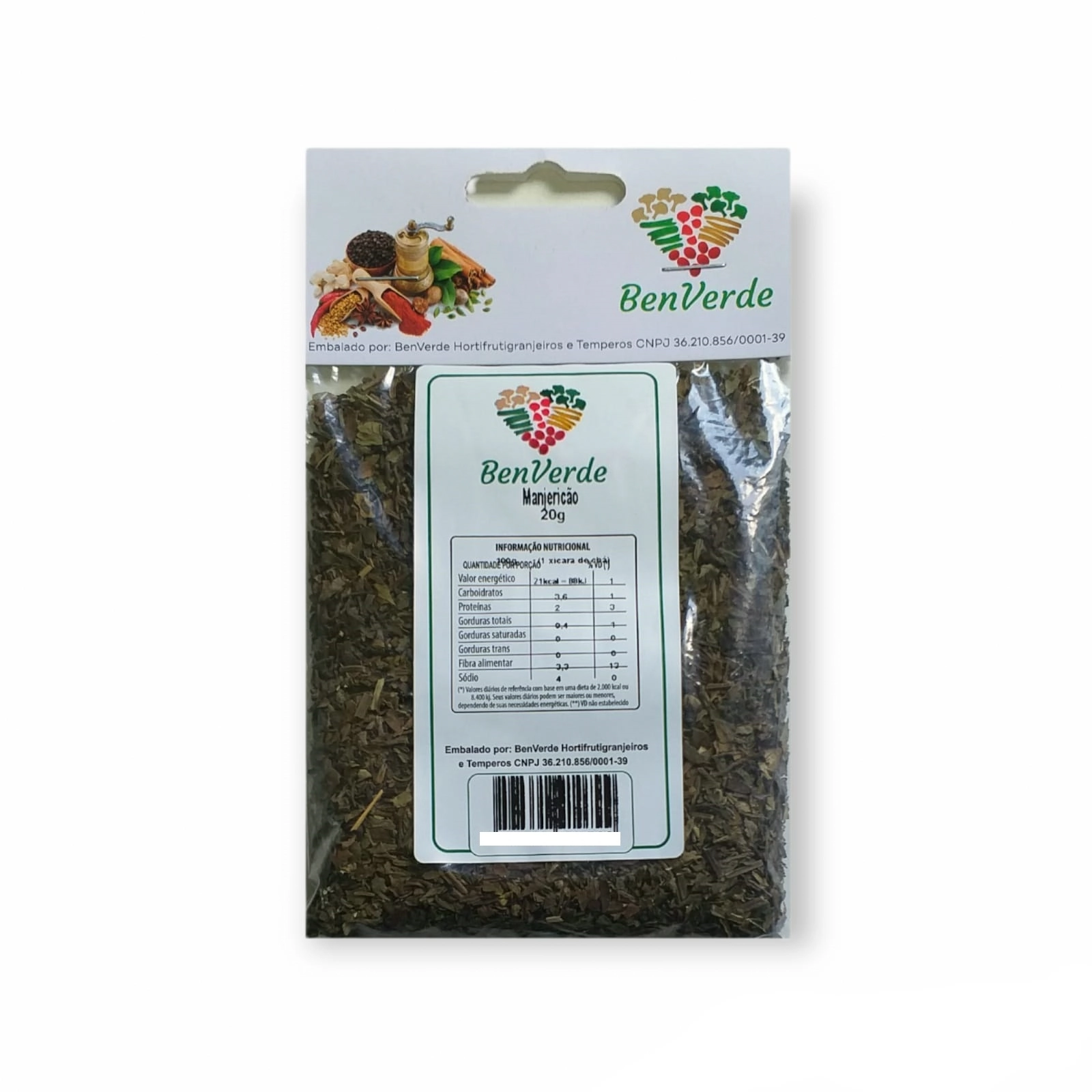 Manjericao Benverde Flocos 20g