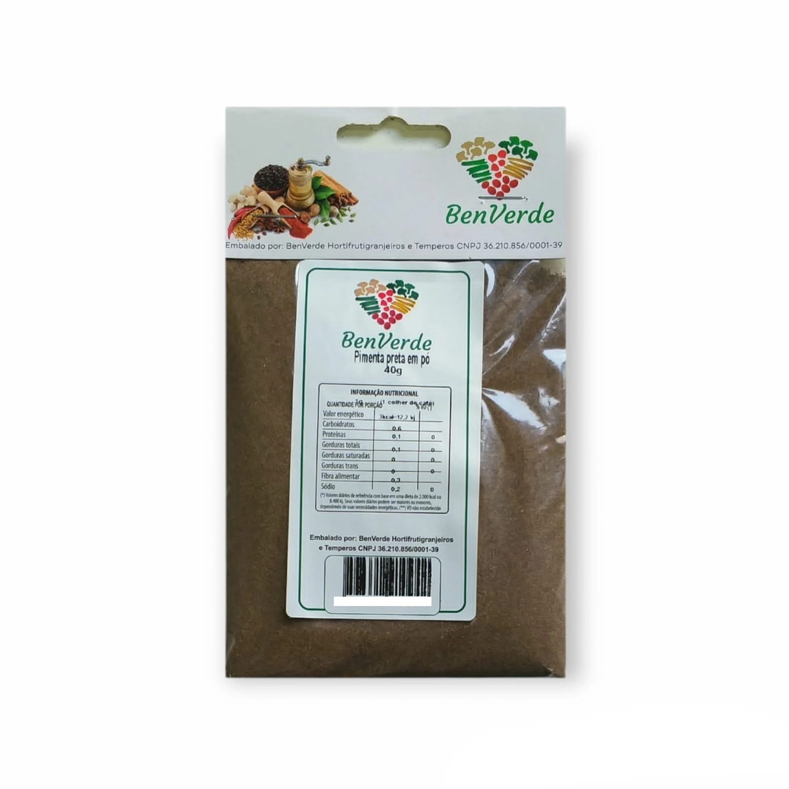 Pimenta Po Benverde Pura 40g