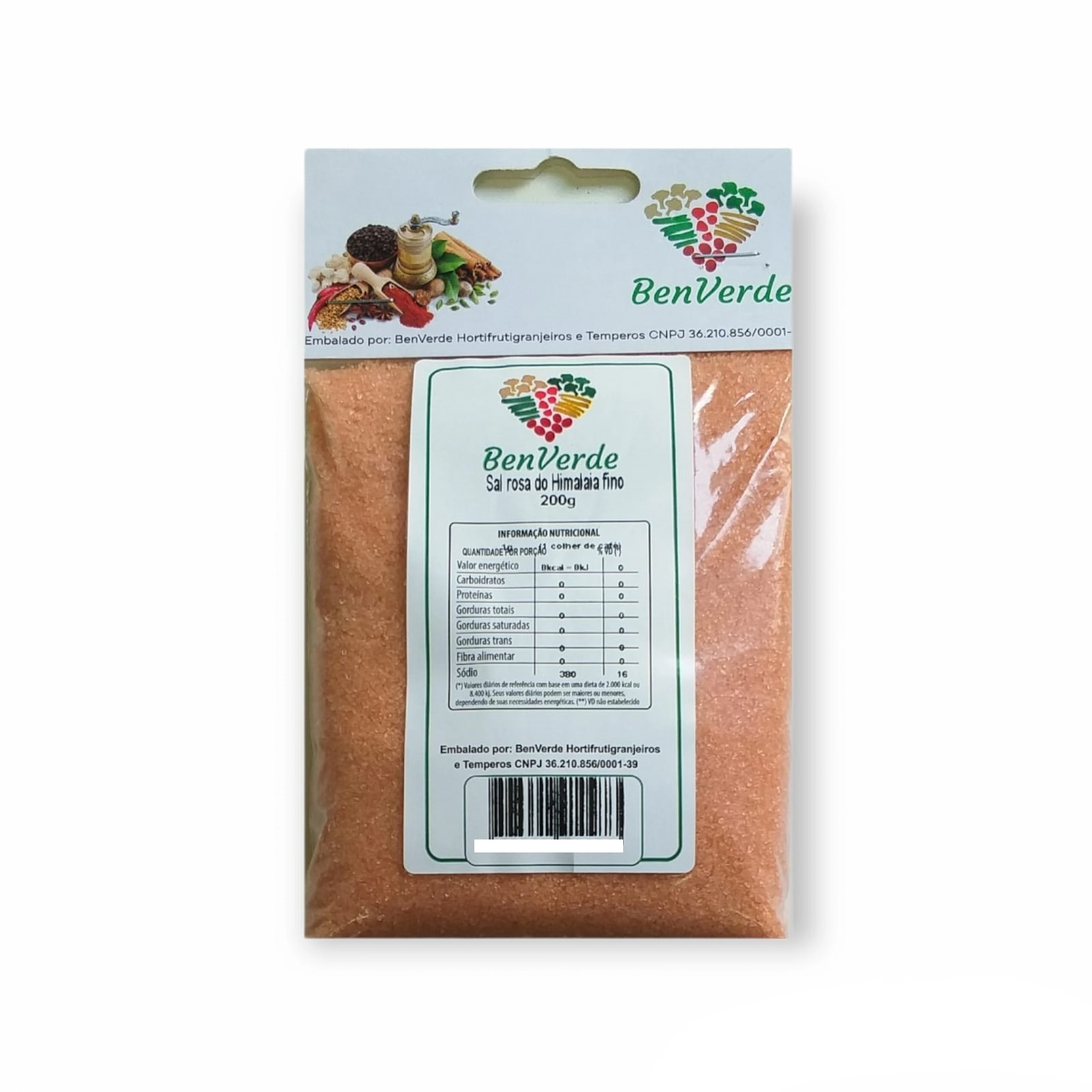 Sal Rosa Benverde Fino Do Himalaia 200g