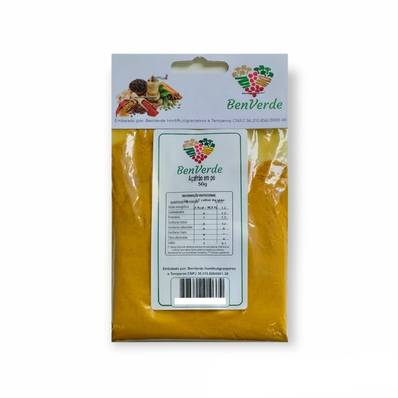 Acafrao Po Benverde Puro 50g