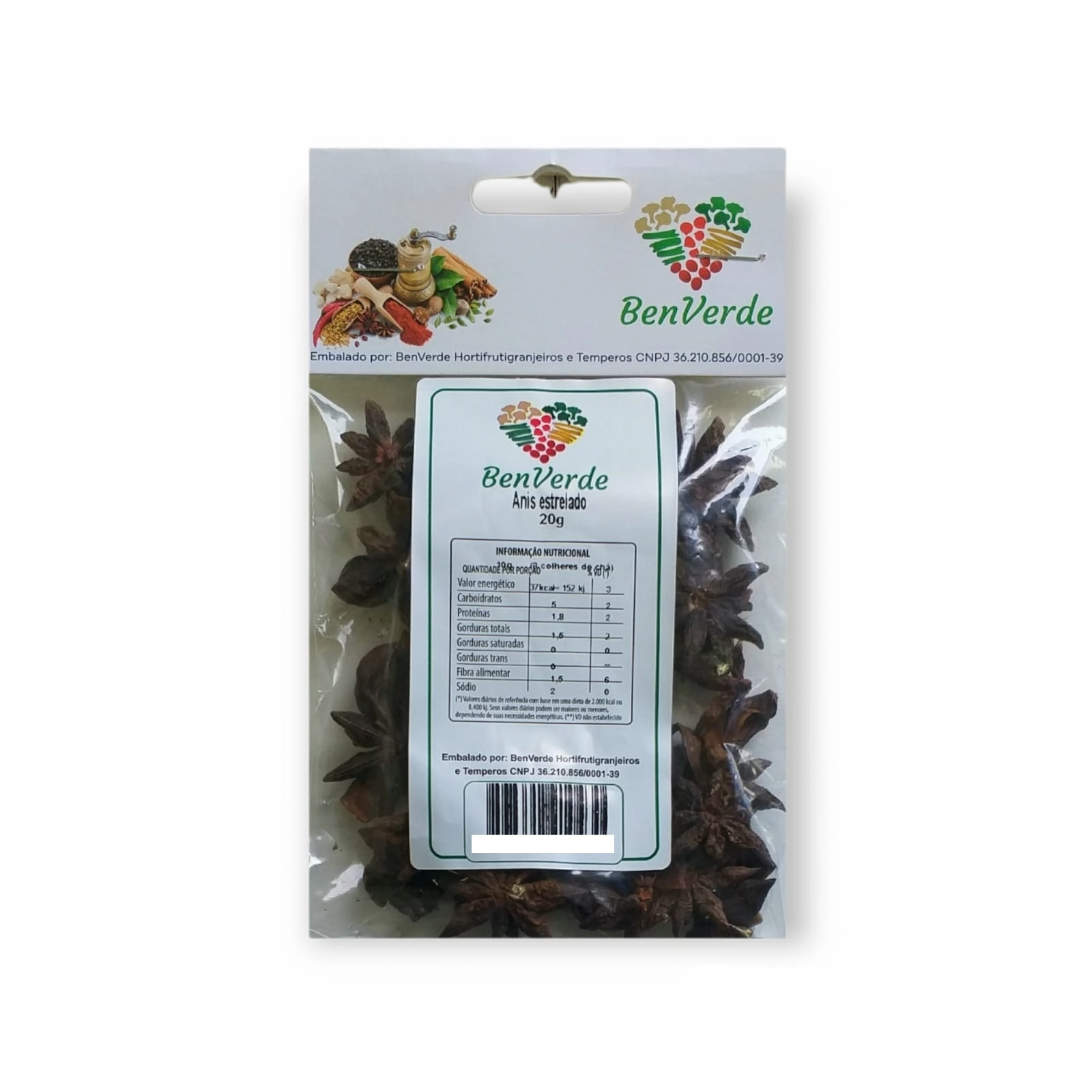 Anis Estrelado Benverde 20g