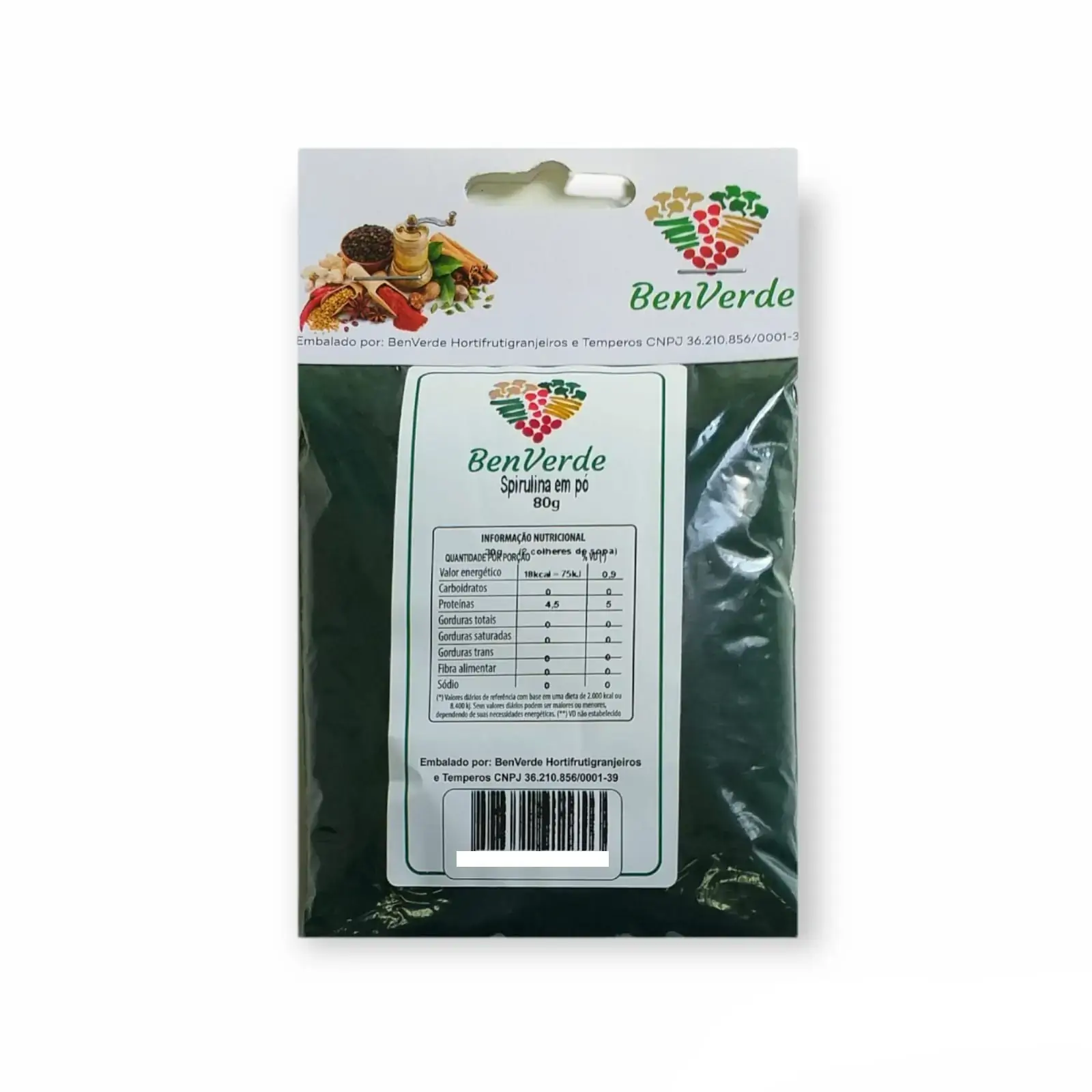 Spirulina Benverde 80g