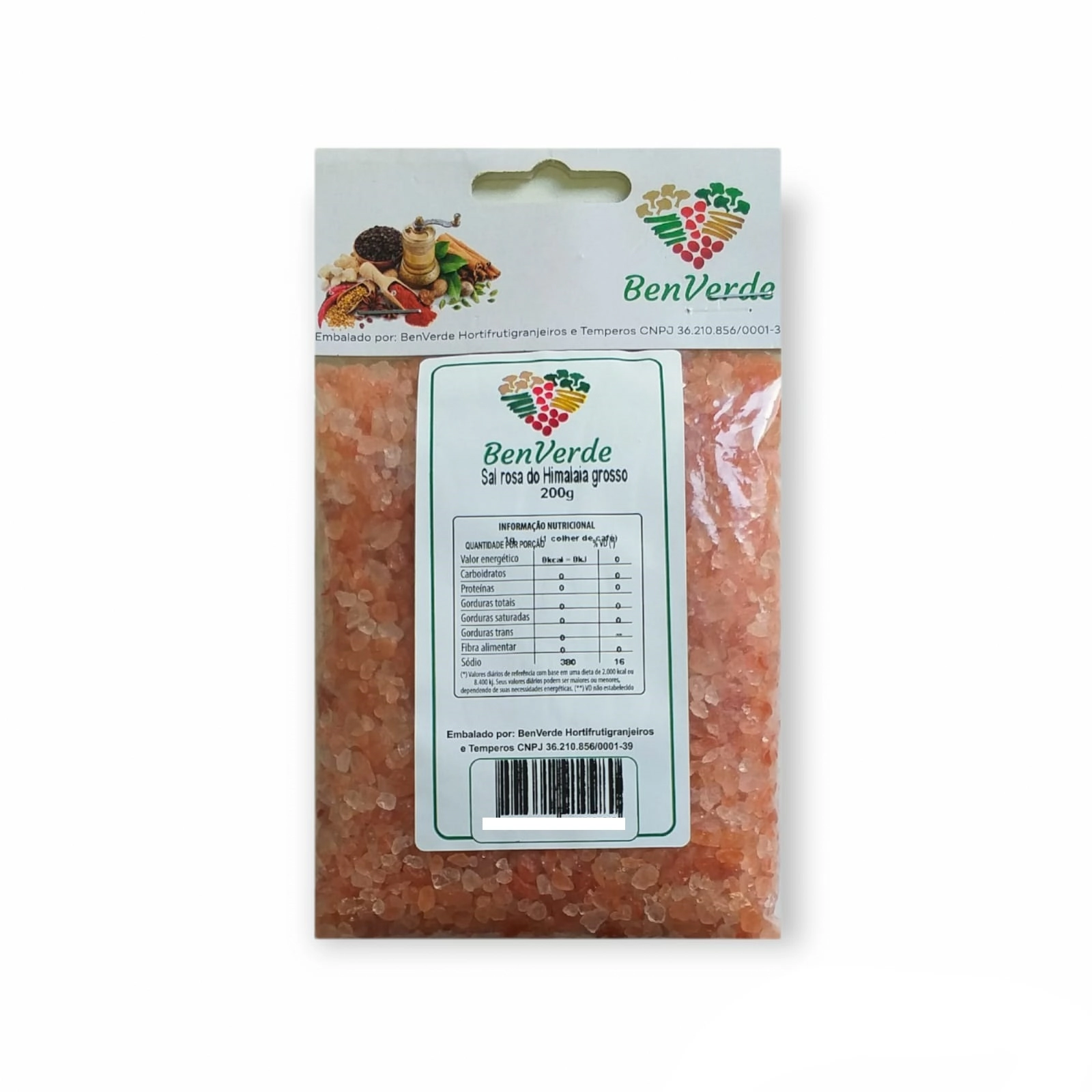 Sal Rosa Groso Do Himalaia Benverde 200g