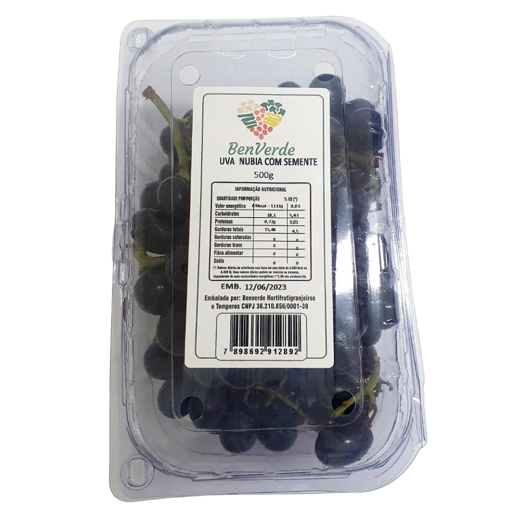 Uva Nubia Benverde C/ Semente 500g