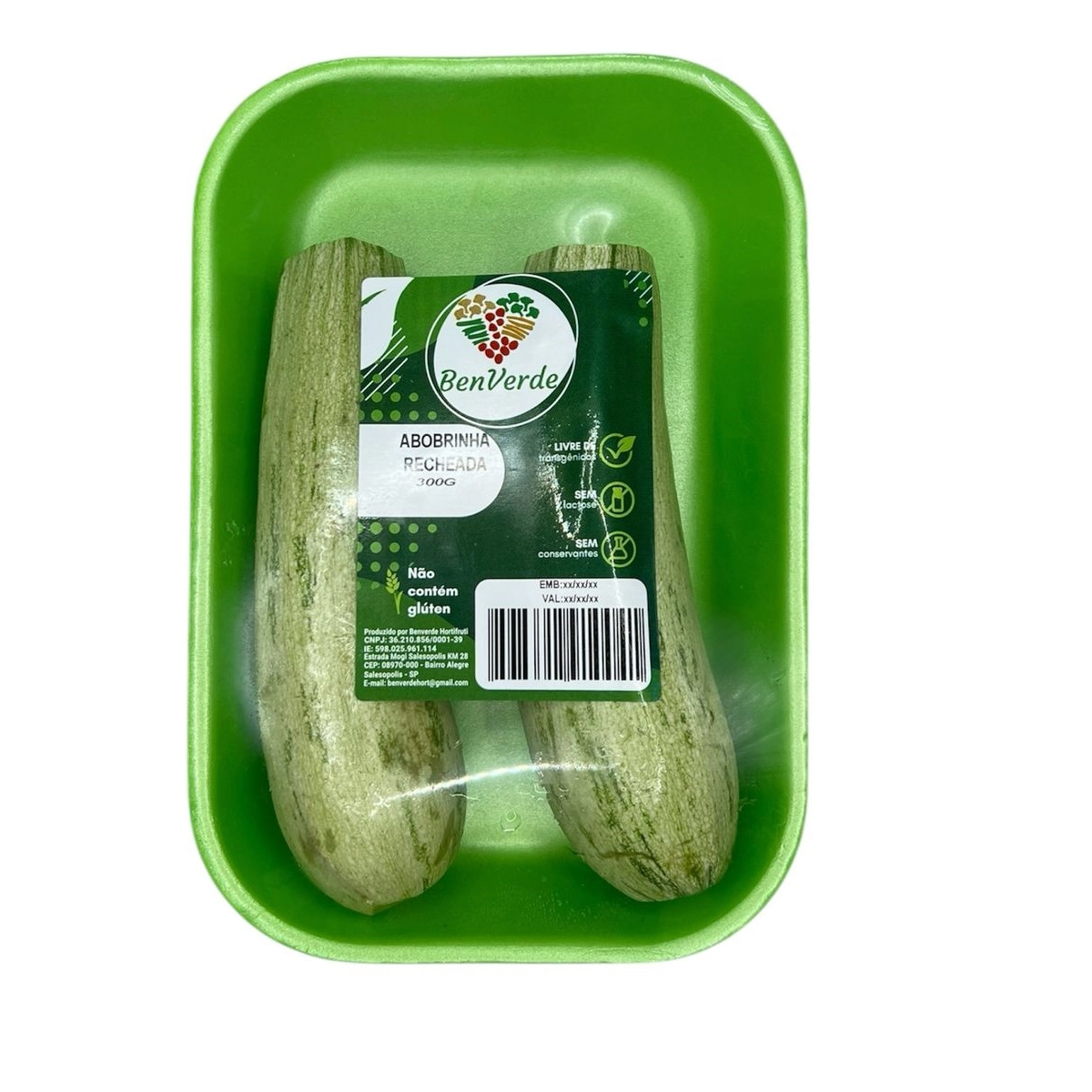 Abobrinha Para Recheio Benverde Higienizado 300g
