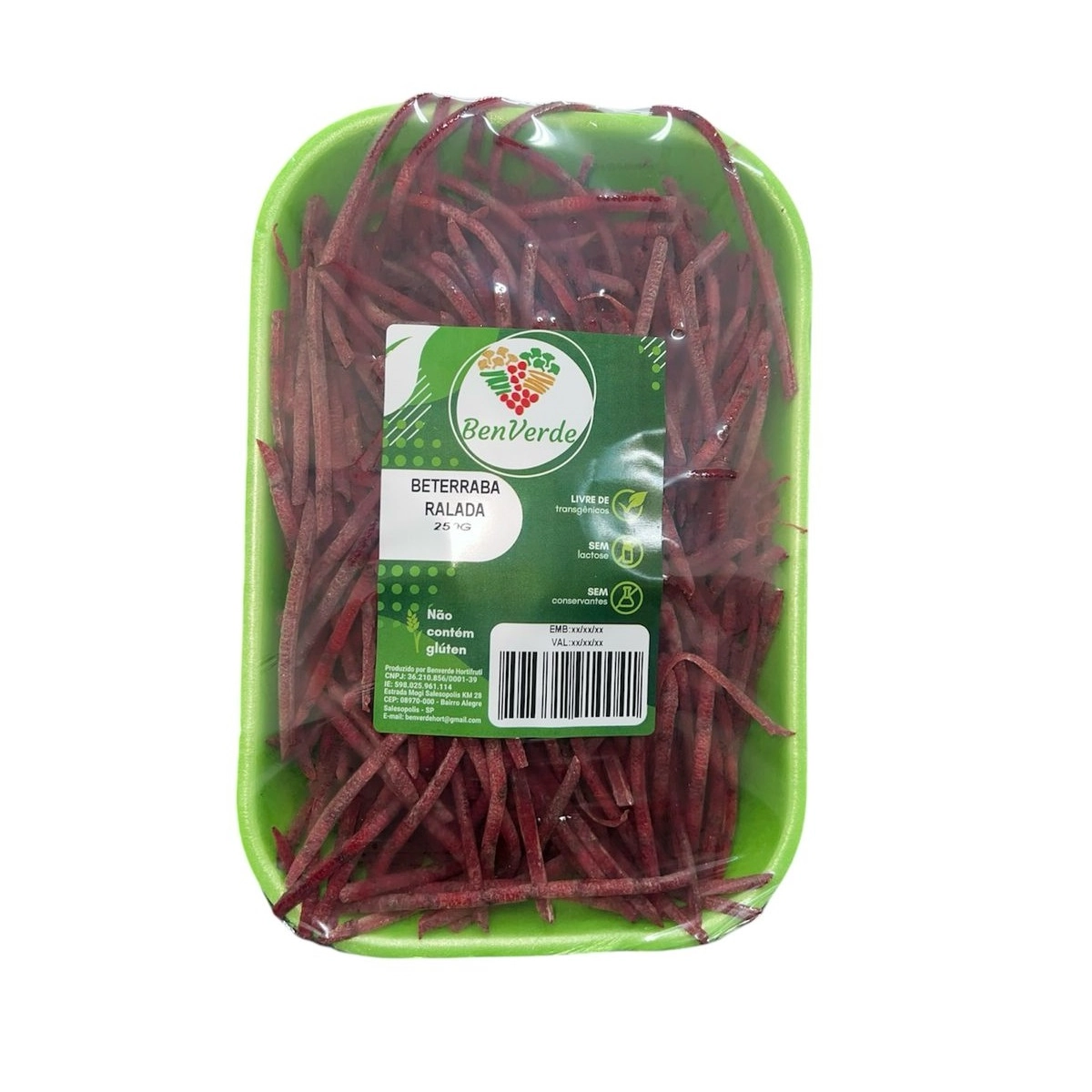 Beterraba Ralada Benverde Higienizado 250g