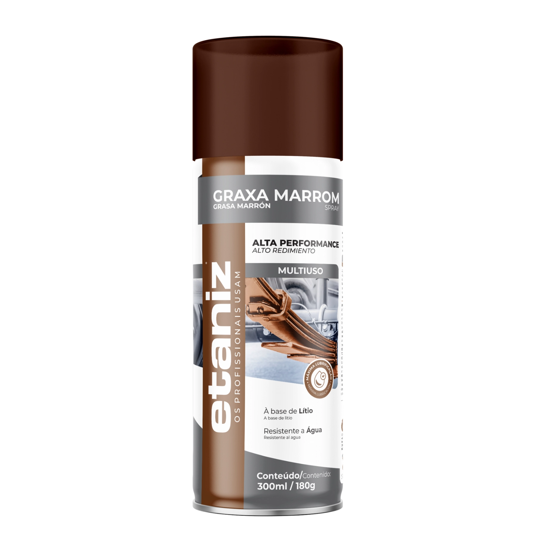 Graxa Marrom de Lítio Spray 300ml Etaniz