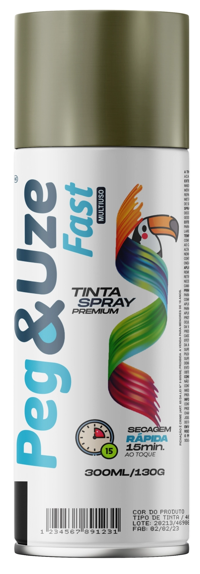 Tinta Spray Peg E Uze Metalica Ouro 300ml 6361 Chesiquimica