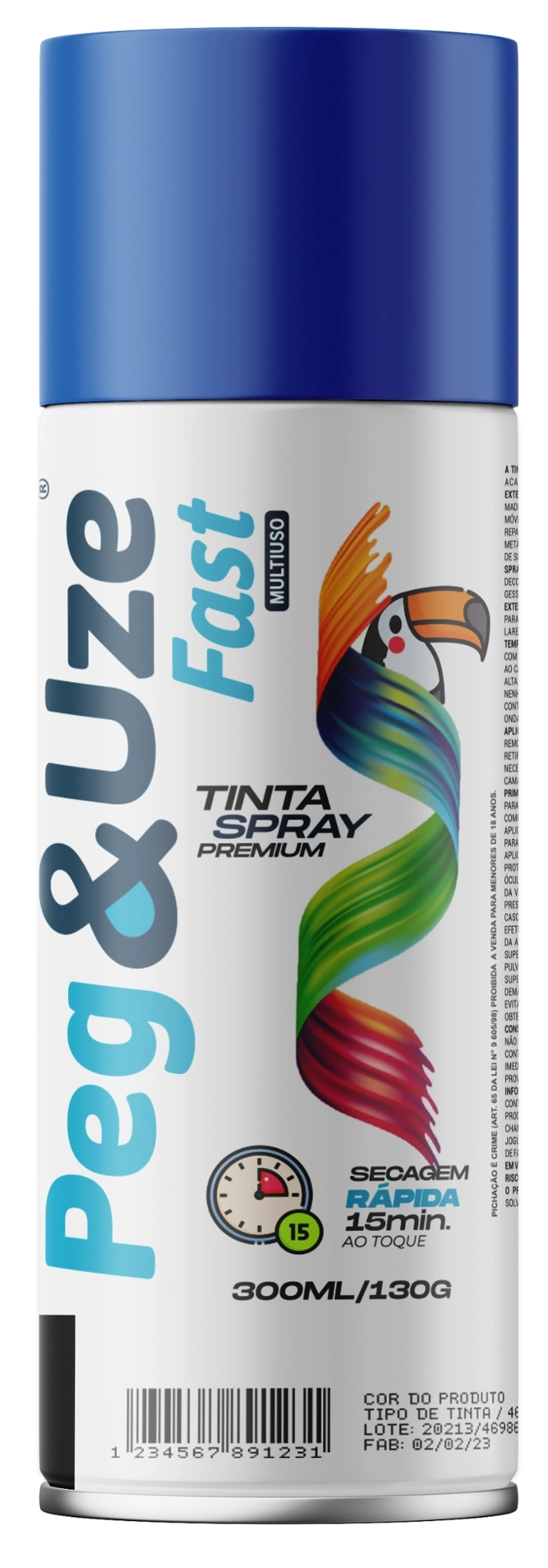 Tinta Spray Peg E Uze Azul Medio 300ml 6370 Chesiquimica