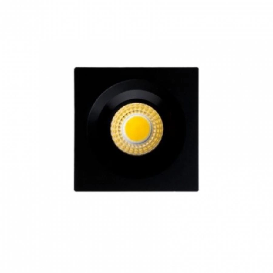 Mini Spot Embutir Led Elysa Quadrado Preto 3w 3000k Bivolt