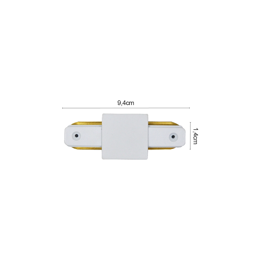 Emenda Para Trilho Eletrificado 6068 Reta Branca Branco 6068
