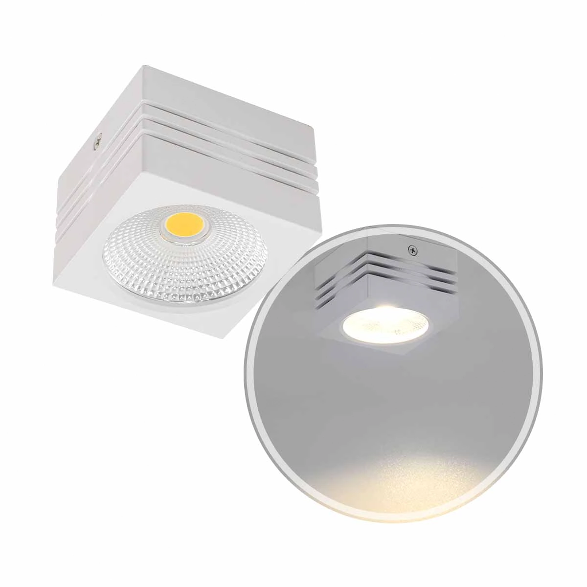 Spot Led Sobrepor Viena Moderno 10w Branco Quente Nordecor 6142 St3041