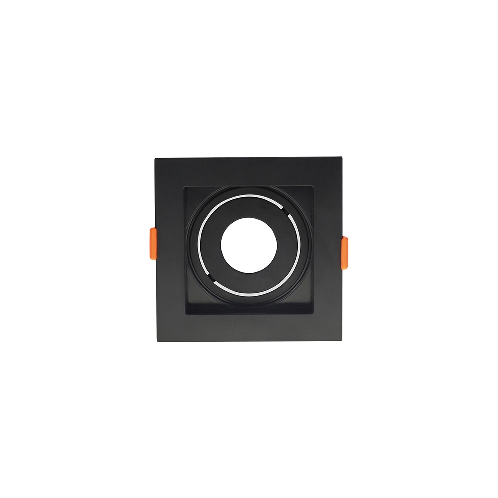Spot De Embutir Recuado Nordecor Flea Para 1 Lâmpada Mr11 Quadrado Preto 6185