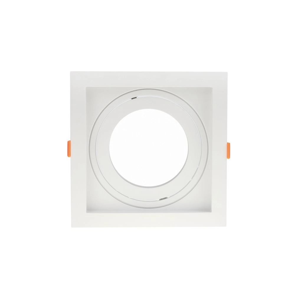 Spot De Embutir Recuado Nordecor Flea Para 1 Lâmpada Par 30 Quadrado Branco