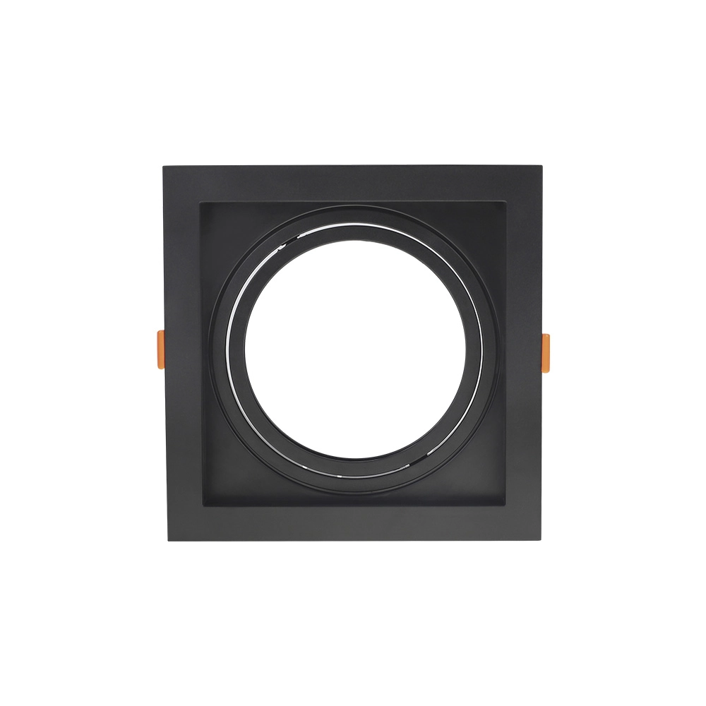 Spot De Embutir Recuado Nordecor Flea Para 1 Lâmpada Ar111 Quadrado Preto 6200